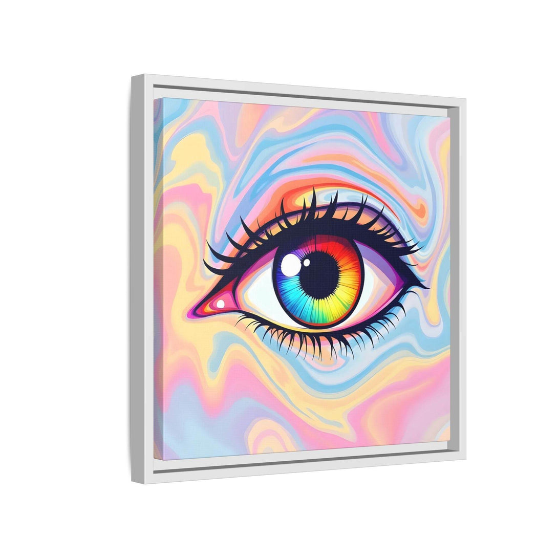 PsEyeFlow #20 - Dreamwave Vision. ( Colorful Framed Matte Canvas Decor ) - Highdellic