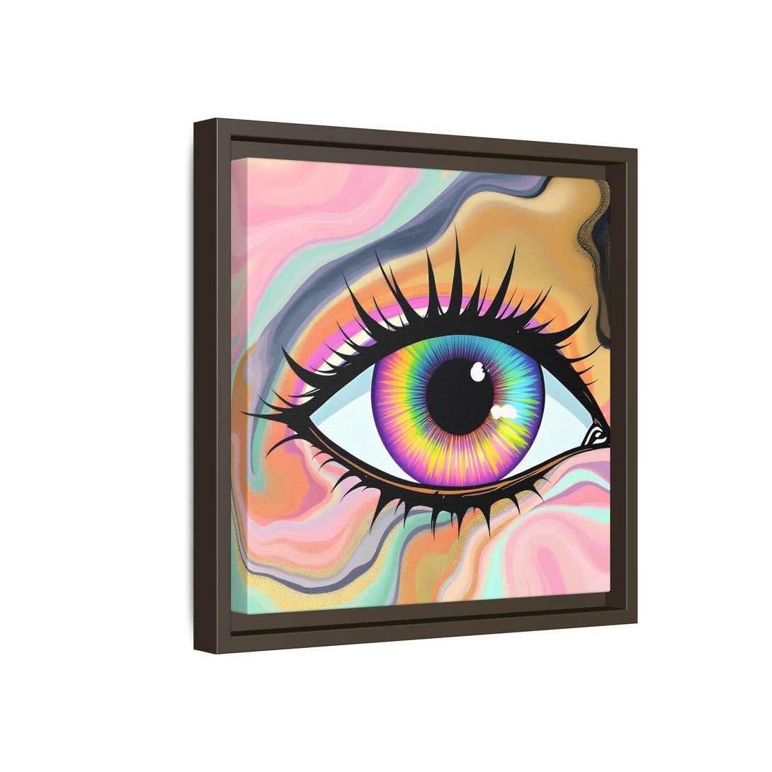PsEyeFlow #7 - Cosmic Gaze. ( Colorful Framed Matte Canvas Decor ) - Highdellic