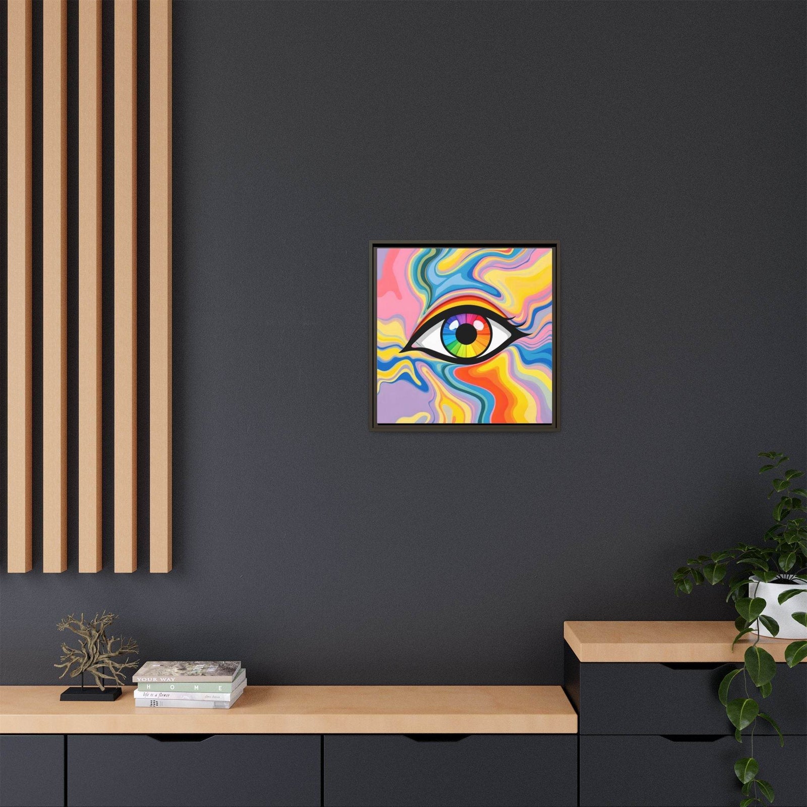 PsEyeFlow #27 - Spectrum Drift. (Matte Canvas, Framed (Multi-color)) - Highdellic