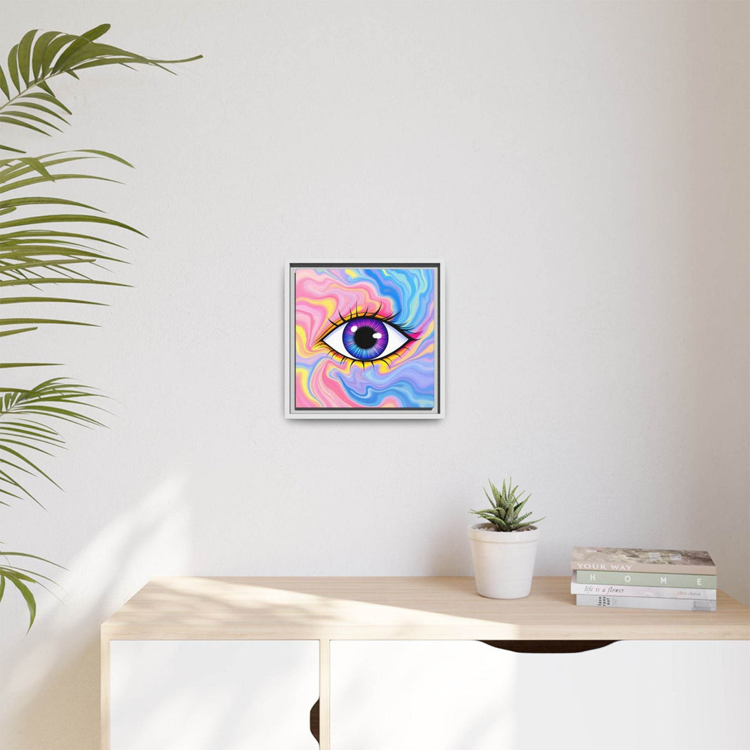 PsEyeFlow #28 - Cosmic Mirage on Framed Matte Canvas (Multi-color) - Highdellic