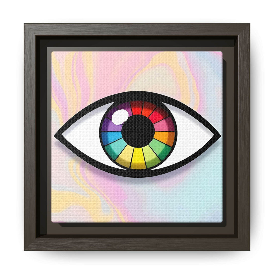 PsEyeFlow 5 - Prism Stare. ( Colorful Framed Matte Canvas Decor ) - Highdellic