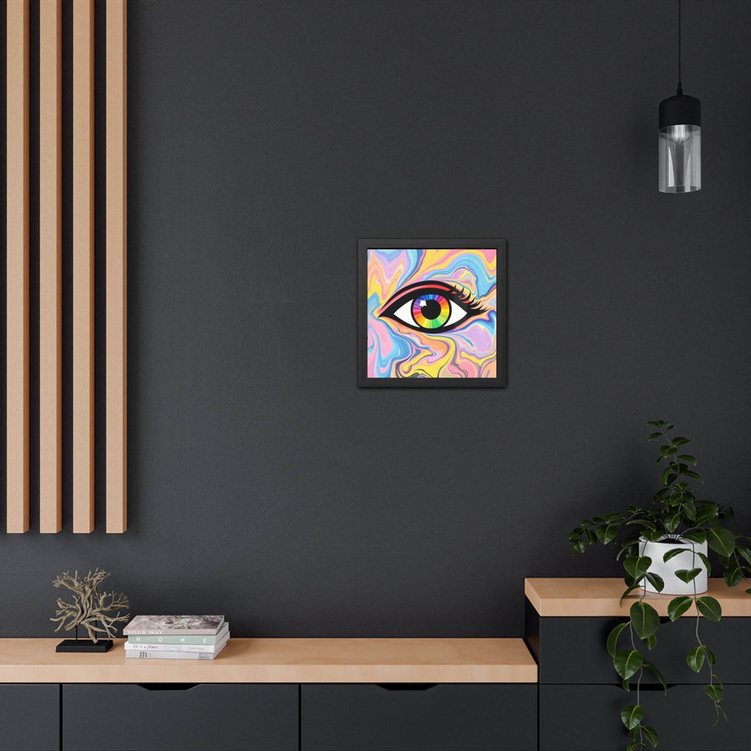 PsEyeFlow #16 - Spectrum Pulse. ( wood Framed semi-gloss coated paper ) - Highdellic