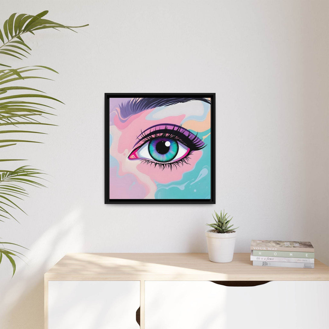 PsEyeFlow #2 – Lucid Gaze. ( Colorful Framed Matte Canvas Decor ) - Highdellic