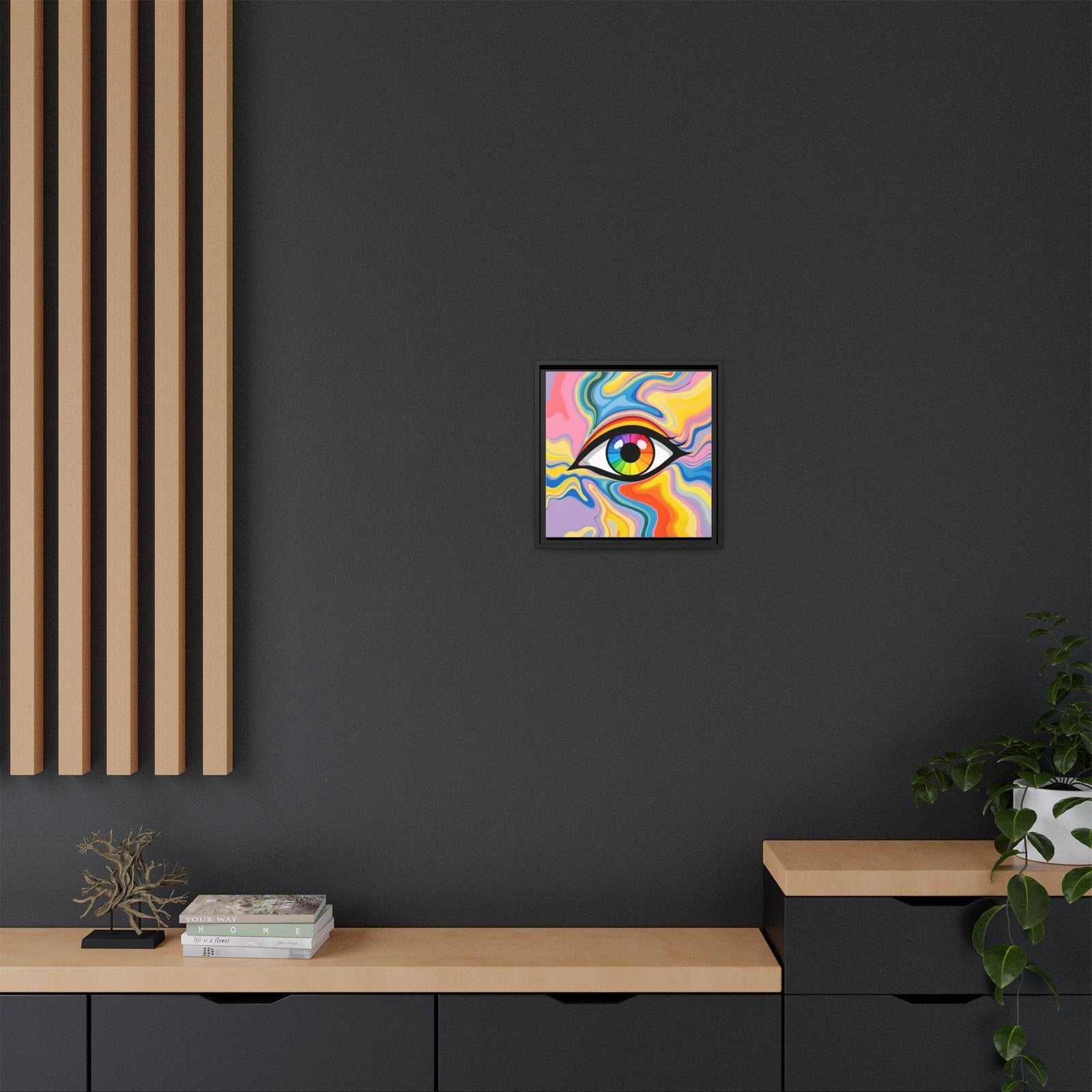 PsEyeFlow #27 - Spectrum Drift. (Matte Canvas, Framed (Multi-color)) - Highdellic