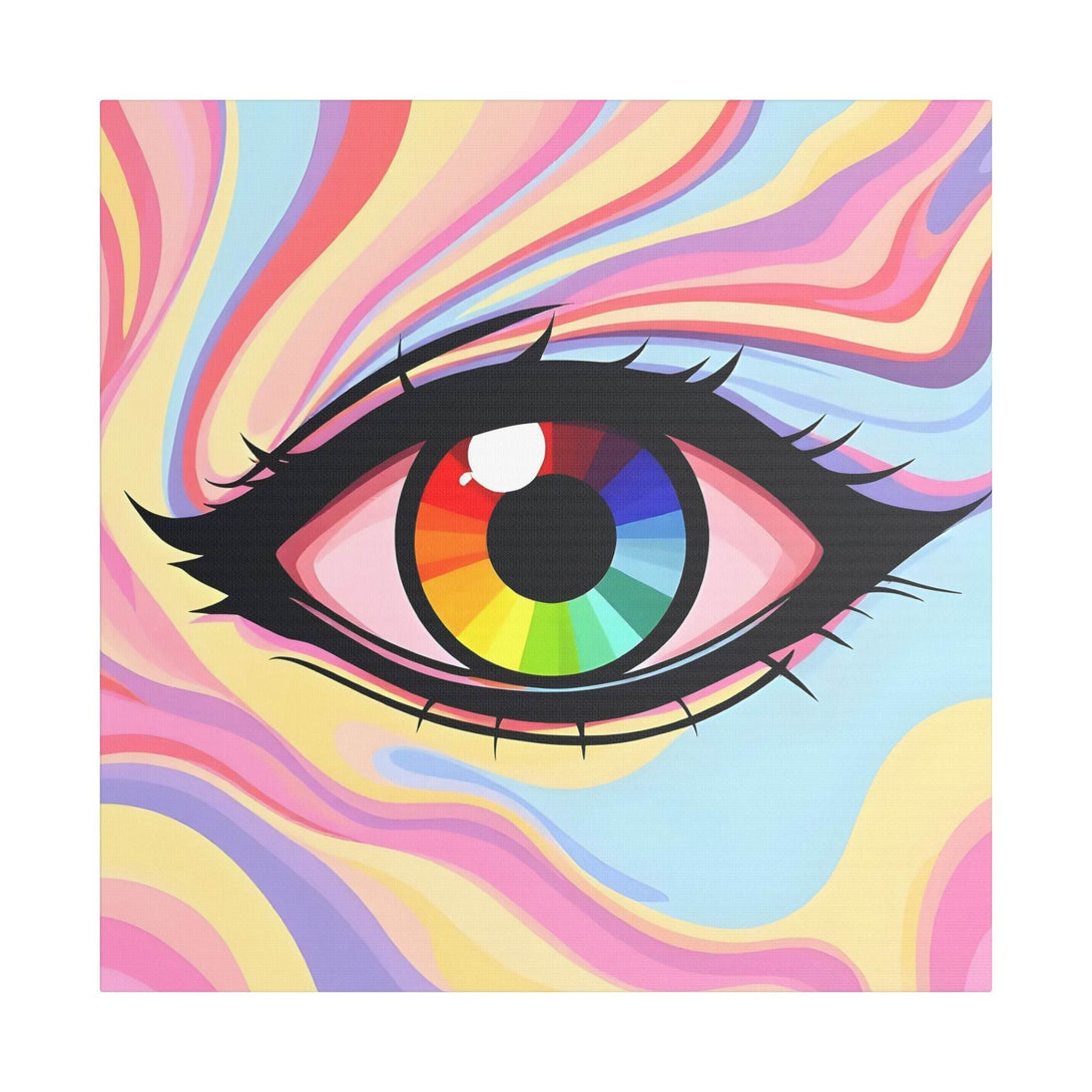 PsEyeFlow #15 - Chromatic Dream. (Satin Canvas, Stretched) - Highdellic