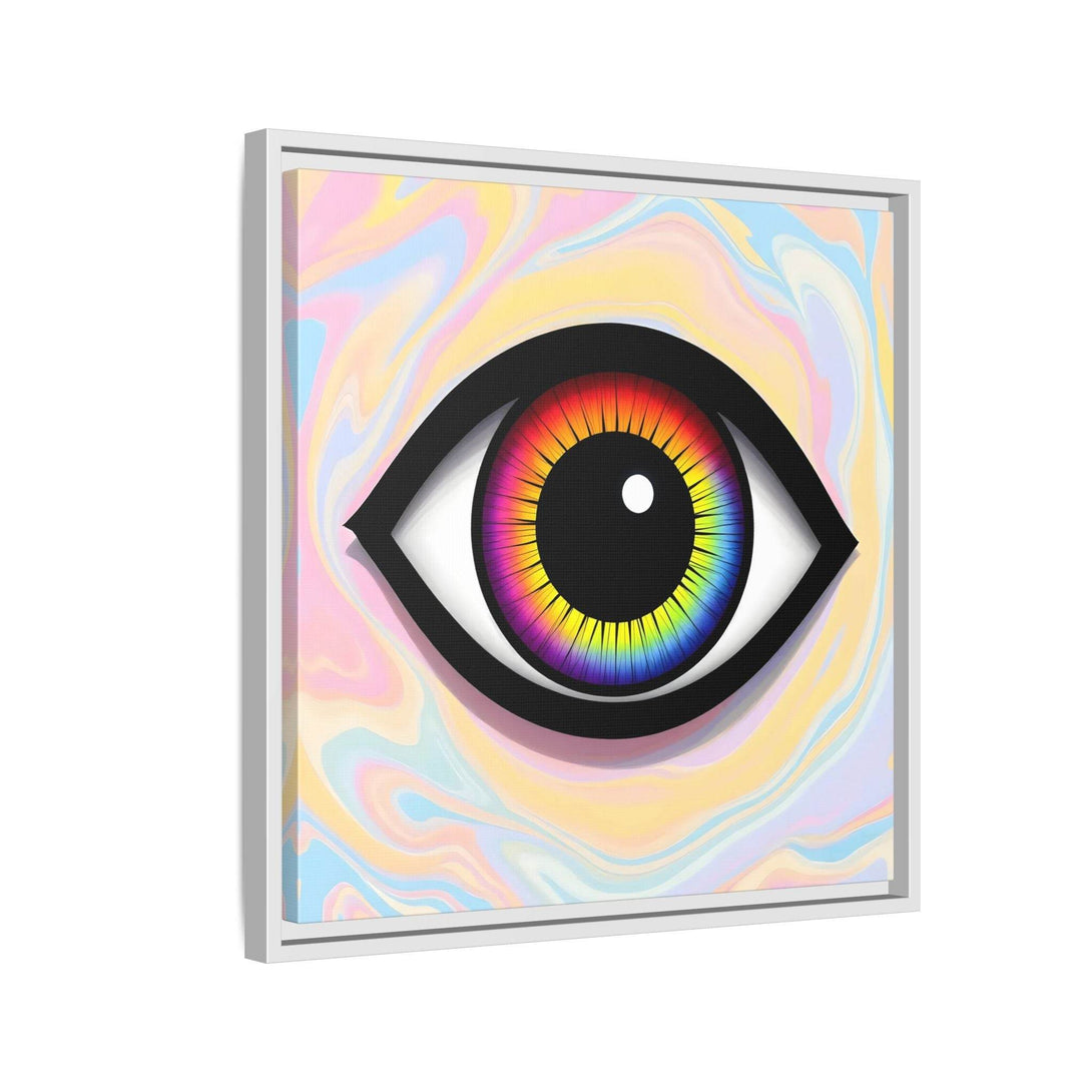 PsEyeFlow #25 - Chromatic Horizon. (Matte Canvas, Framed (Multi-color)) - Highdellic