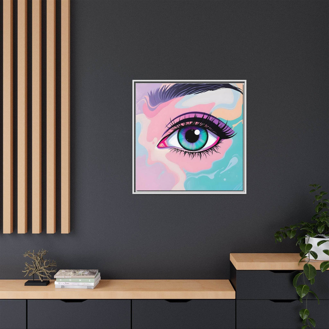 PsEyeFlow #2 – Lucid Gaze. ( Colorful Framed Matte Canvas Decor ) - Highdellic