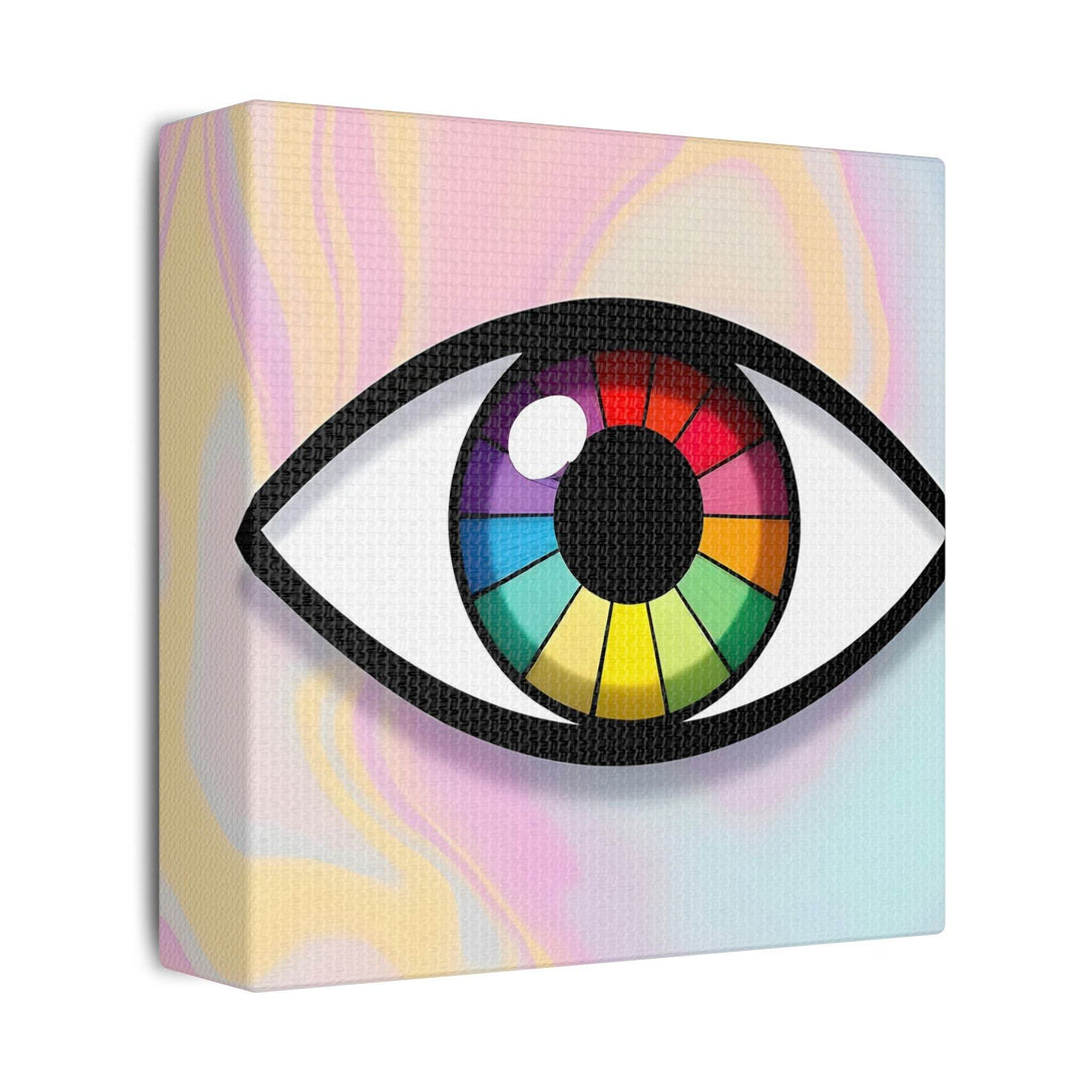 PsEyeFlow 5 - Prism Stare. (Satin Canvas, Stretched) - Highdellic