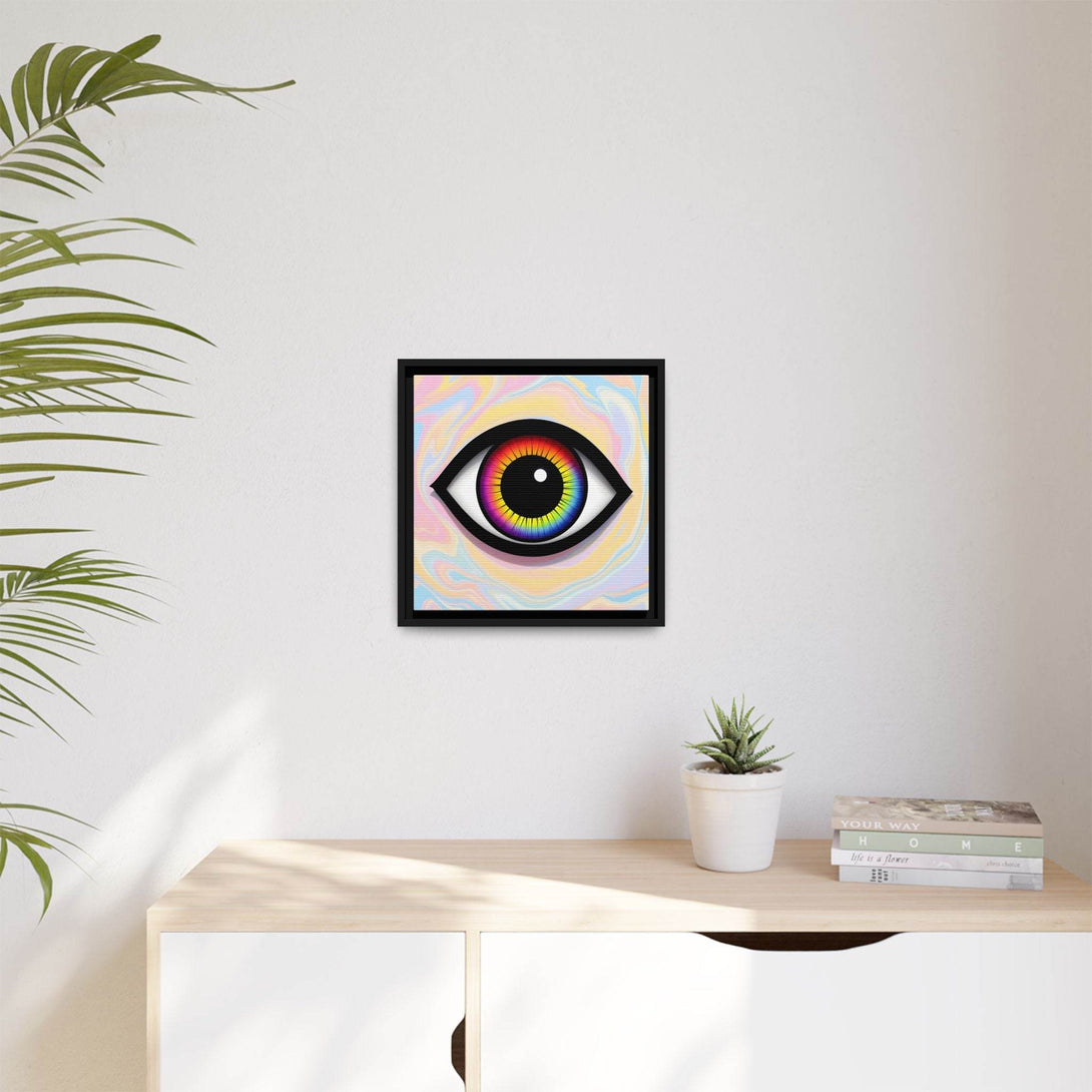 PsEyeFlow #25 - Chromatic Horizon. (Matte Canvas, Framed (Multi-color)) - Highdellic