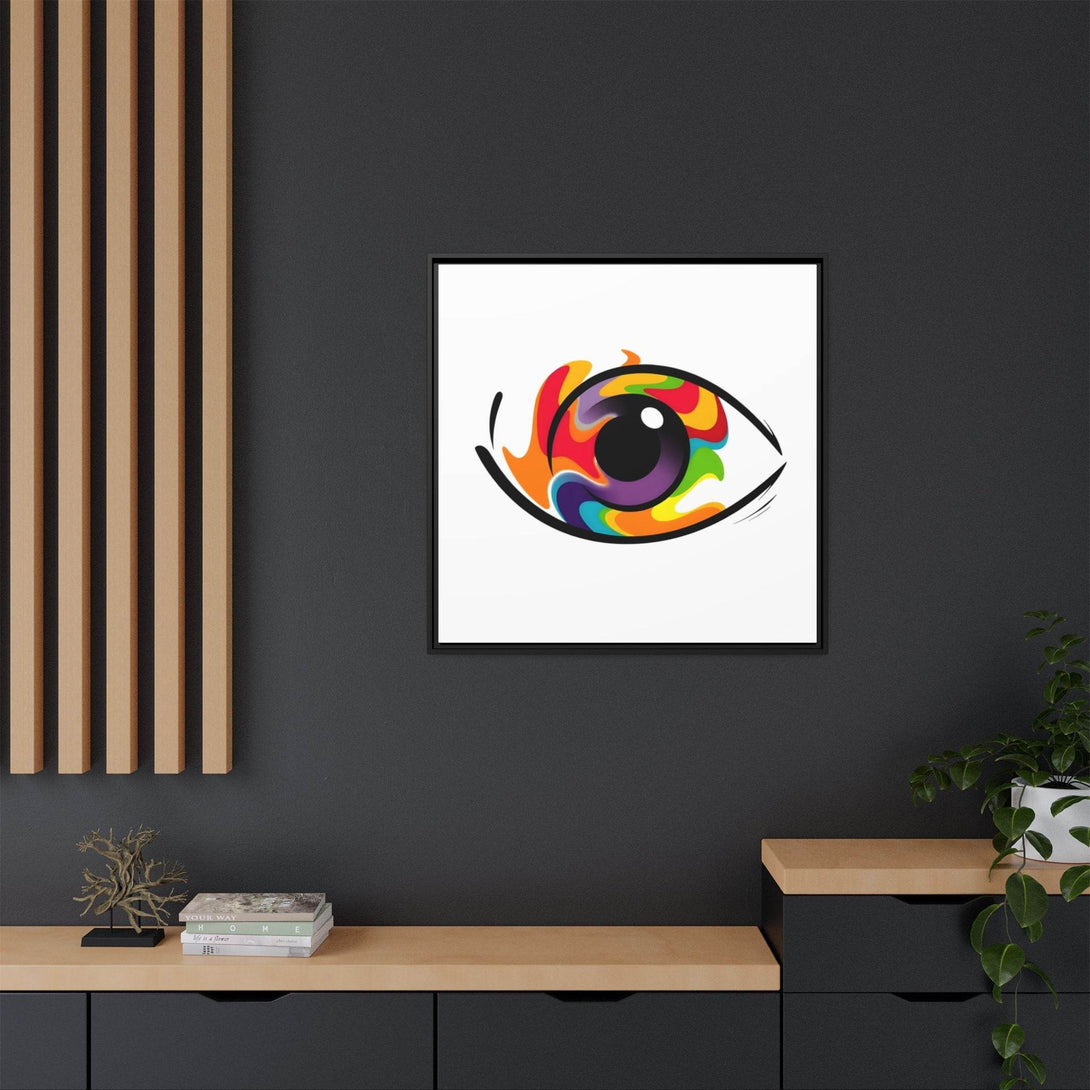 PsEyeGo 3 – Chromatic Flame on Framed Matte Canvas (Multi-color) - Highdellic