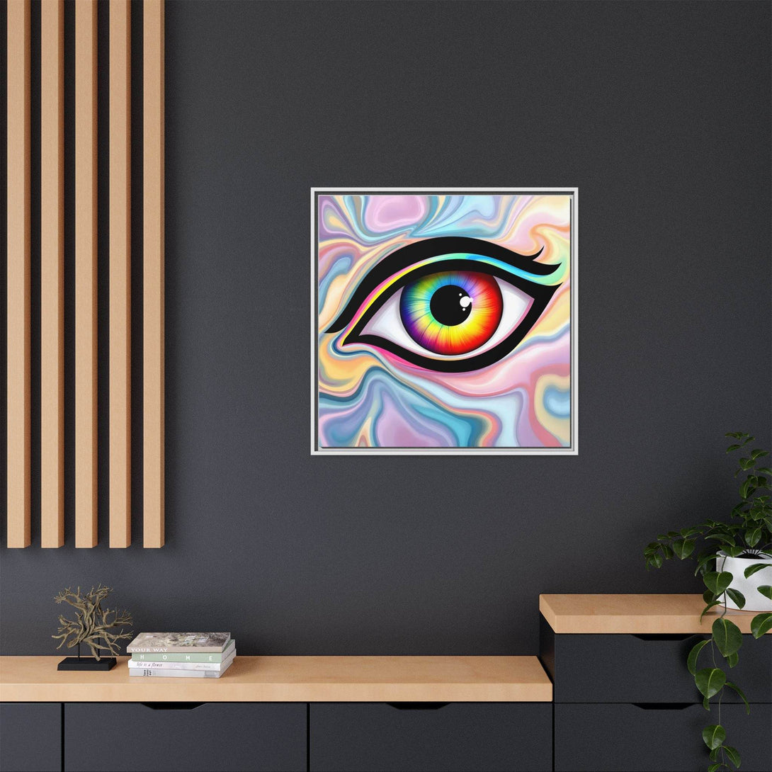 PsEyeFlow #24 - Prism Reflection (Square Matte Canvas, Framed (Multi-color)) - Highdellic