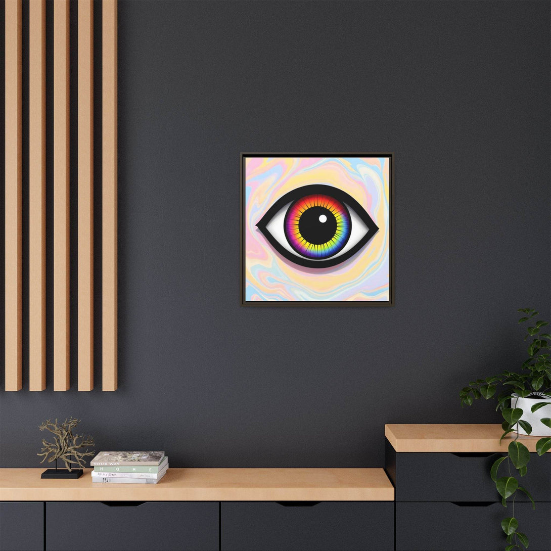 PsEyeFlow #25 - Chromatic Horizon. (Matte Canvas, Framed (Multi-color)) - Highdellic