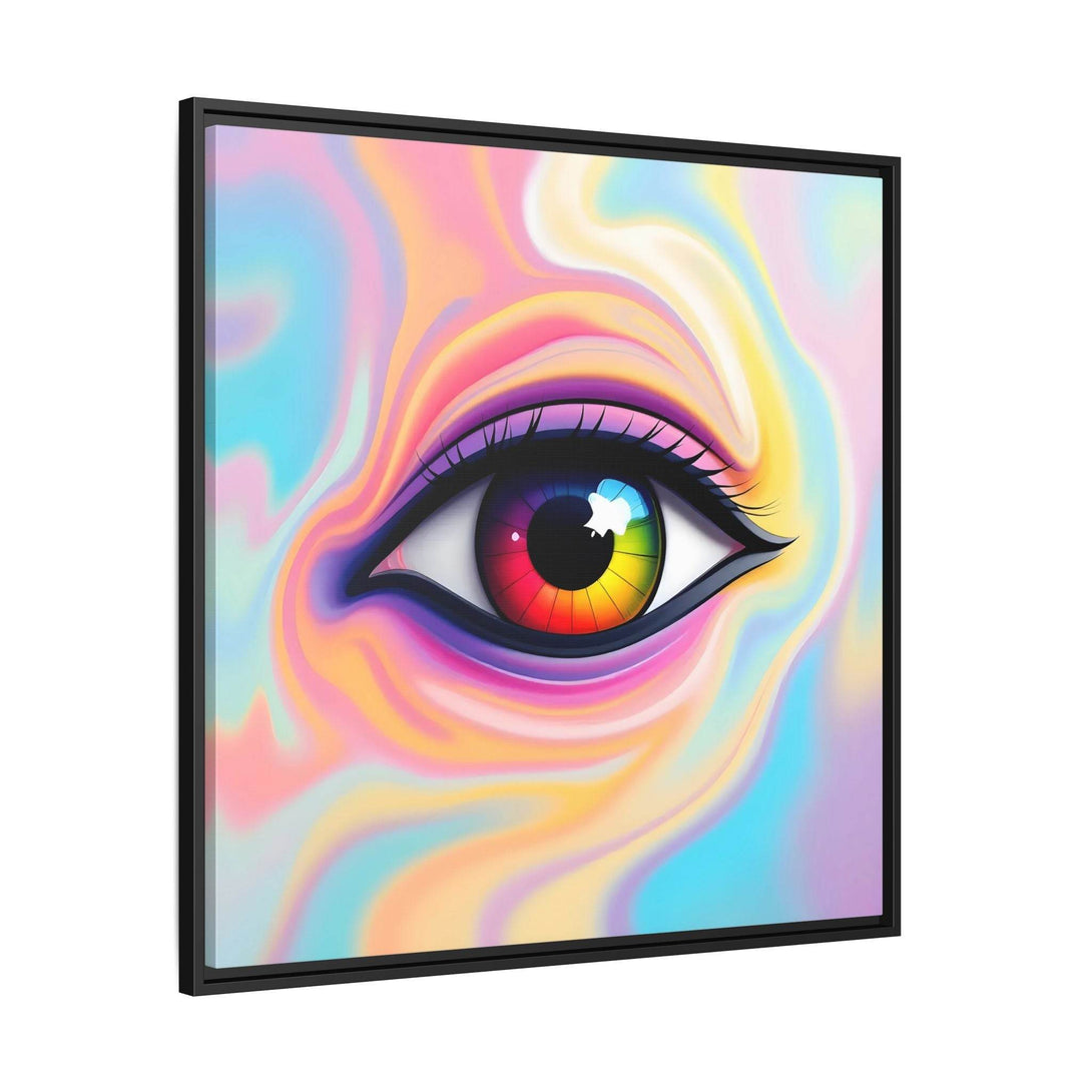 PsEyeFlow #34 – Veil of Visions on Framed Matte Canvas (multi colour) - Highdellic