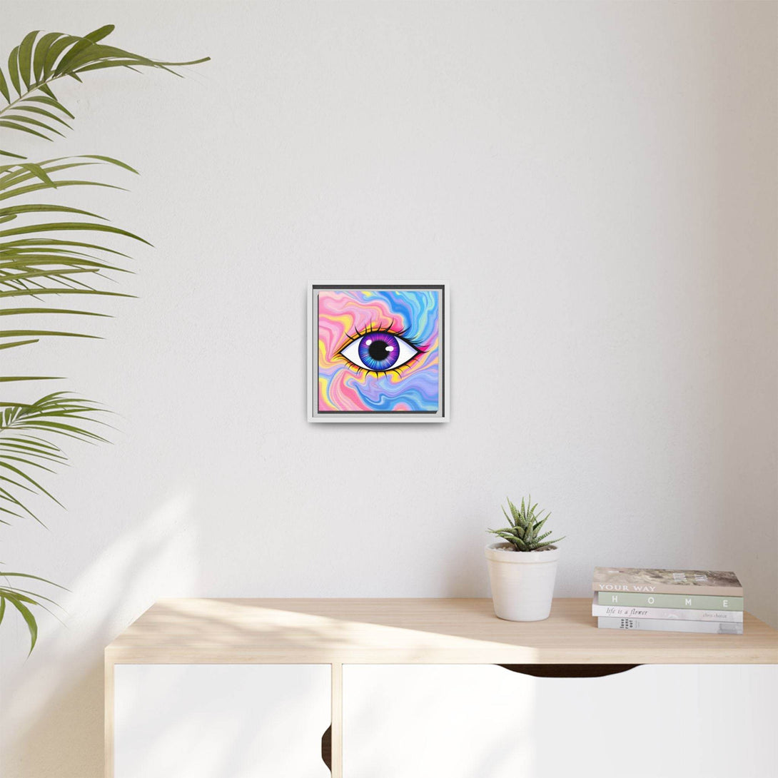PsEyeFlow #28 - Cosmic Mirage on Framed Matte Canvas (Multi-color) - Highdellic