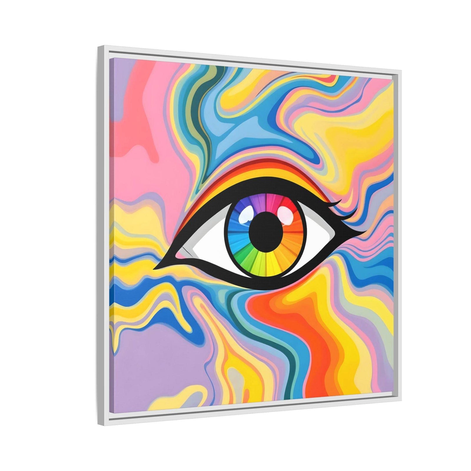 PsEyeFlow #27 - Spectrum Drift. (Matte Canvas, Framed (Multi-color)) - Highdellic