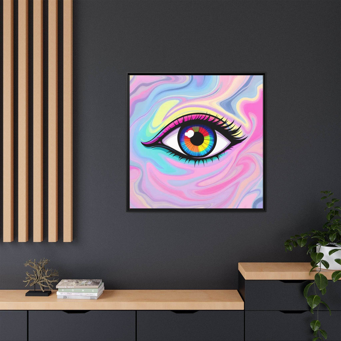 PsEyeFlow #8 - Radiant Vision. ( Colourful Framed Matte Canvas Decor ) - Highdellic