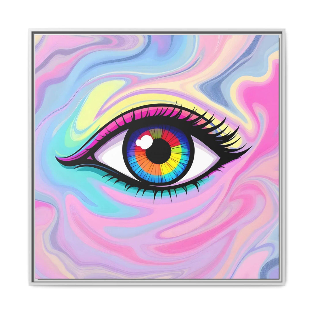 PsEyeFlow #8 - Radiant Vision. ( Colourful Framed Matte Canvas Decor ) - Highdellic