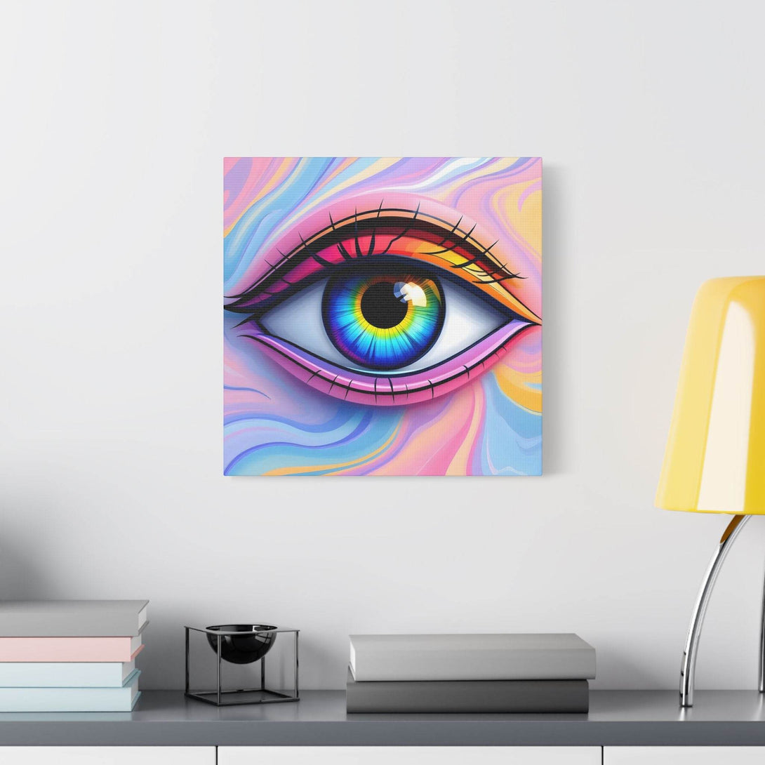 PsEyeFlow #13 - Luminous Gaze. (Satin Canvas, Stretched) - Highdellic
