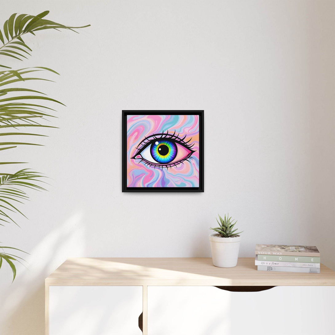 PsEyeFlow #3 – Vivid Mirage (Matte Canvas, Framed (Multi-color)) - Highdellic