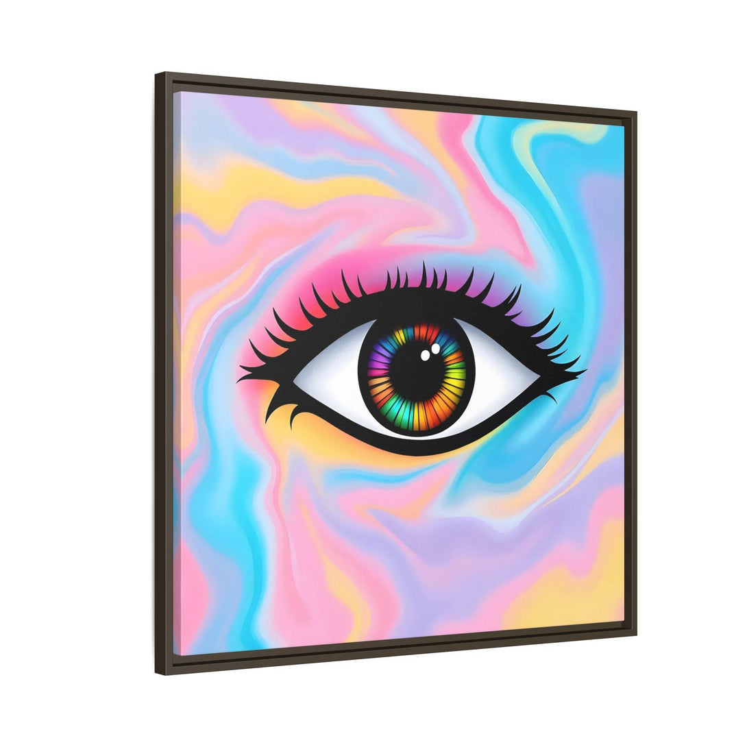 PsEyeFlow #32 - Prism Mirage on Framed Matte Canvas (multi colour) - Highdellic