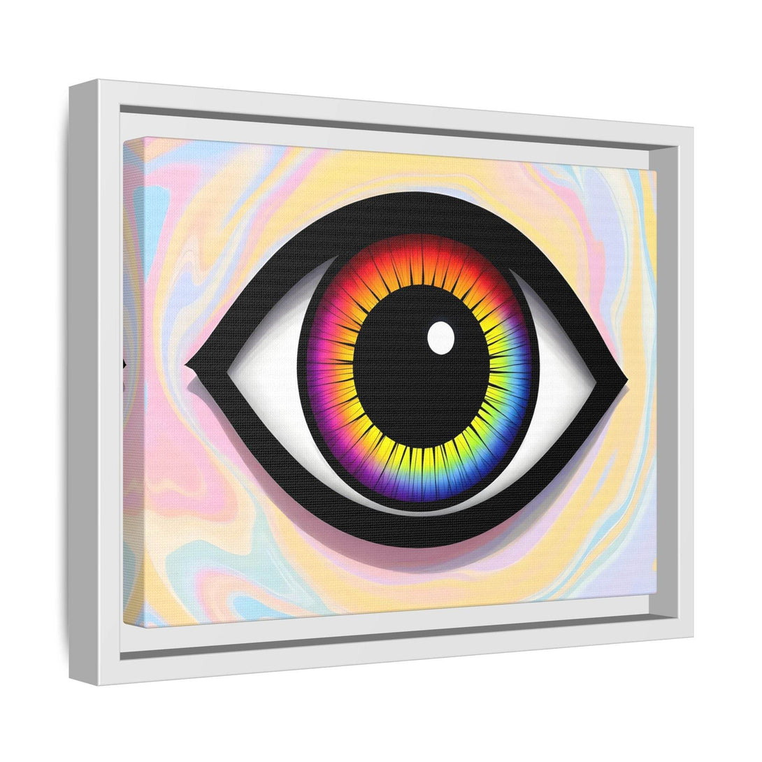 PsEyeFlow #25 - Chromatic Horizon. (Matte Canvas, Framed (Multi-color)) - Highdellic
