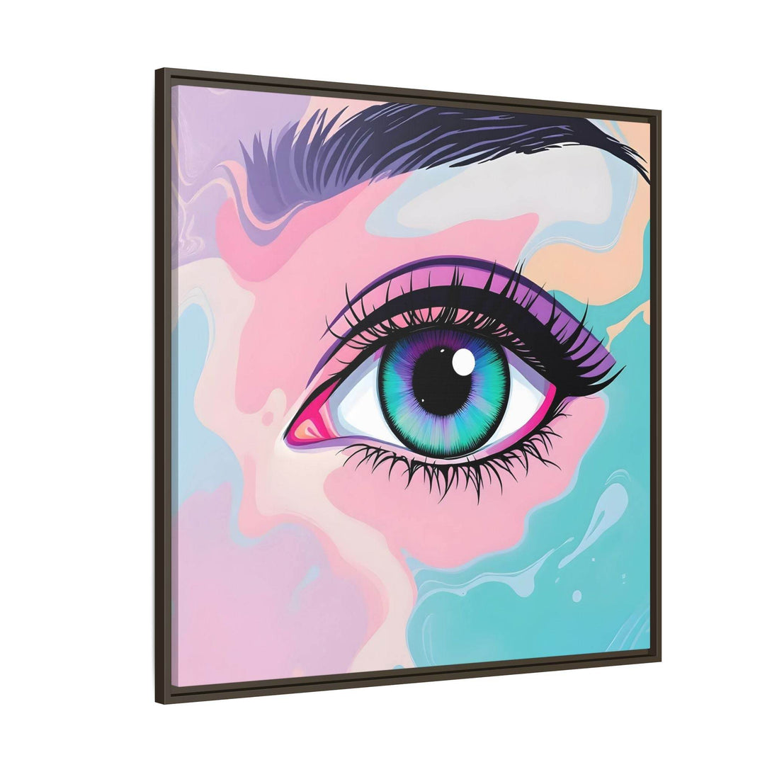 PsEyeFlow #2 – Lucid Gaze. ( Colorful Framed Matte Canvas Decor ) - Highdellic