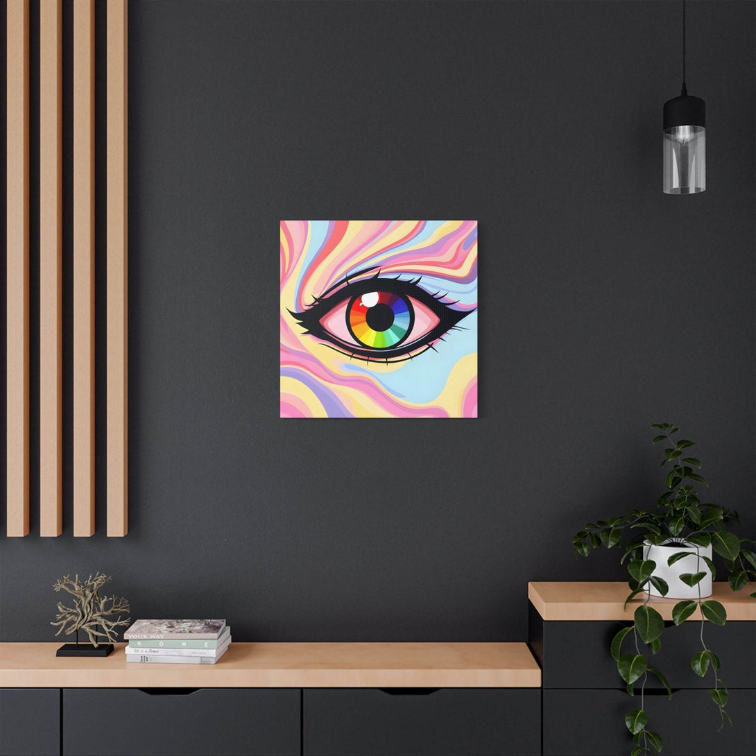 PsEyeFlow #15 - Chromatic Dream. (Satin Canvas, Stretched) - Highdellic