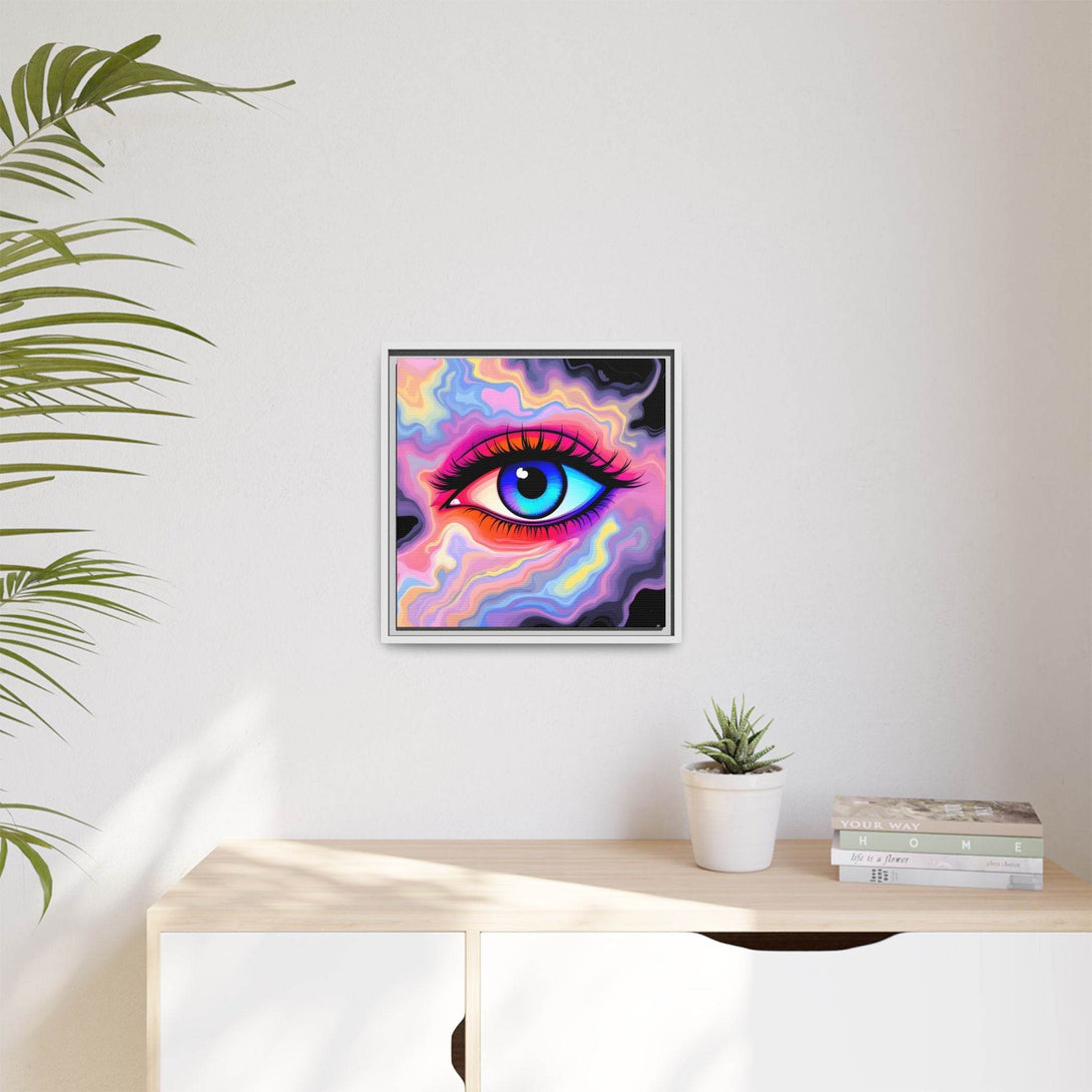 PsEyeFlow #23 - Nebula Gaze ( Colorful Framed Matte Canvas Decor ) - Highdellic
