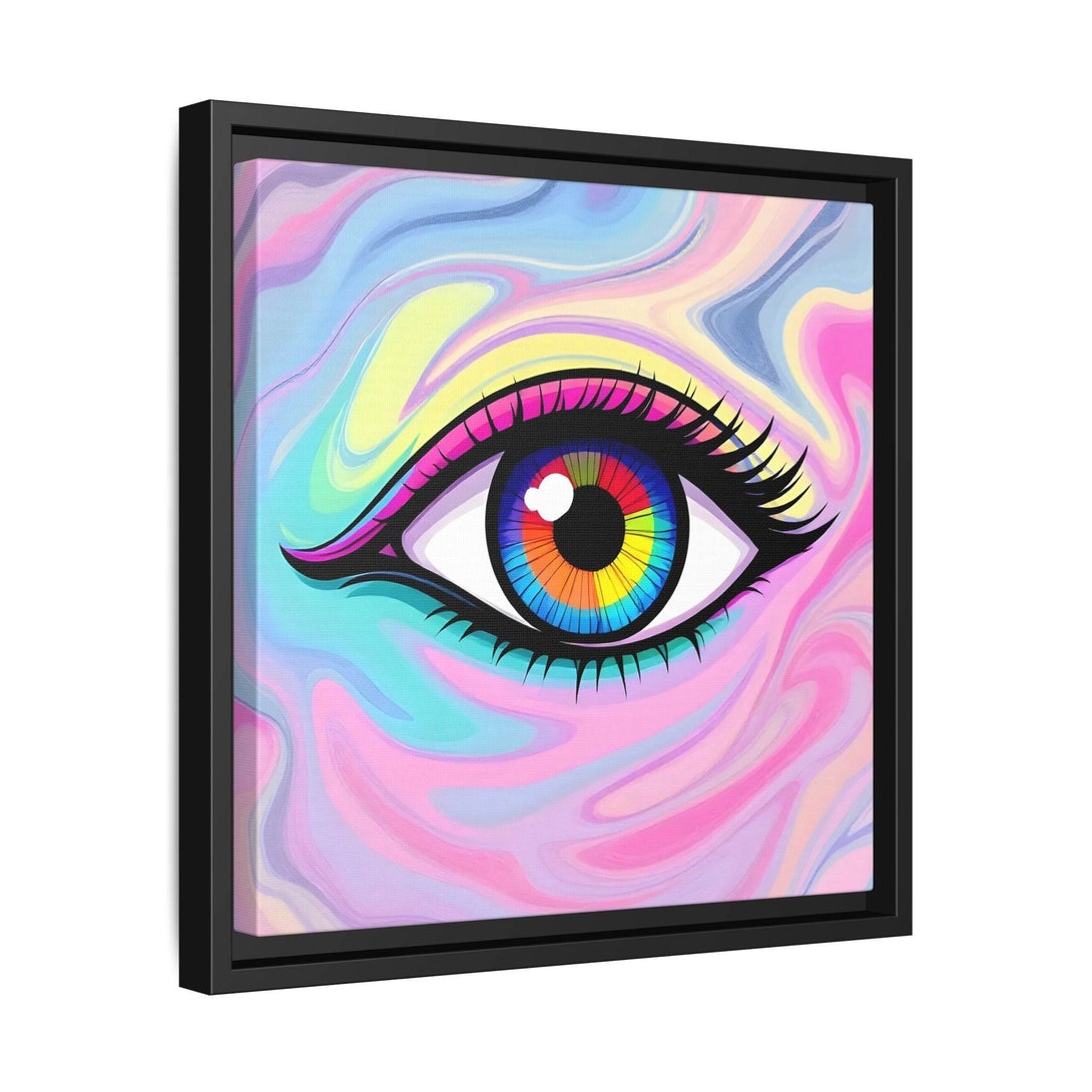 PsEyeFlow #8 - Radiant Vision. ( Colourful Framed Matte Canvas Decor ) - Highdellic