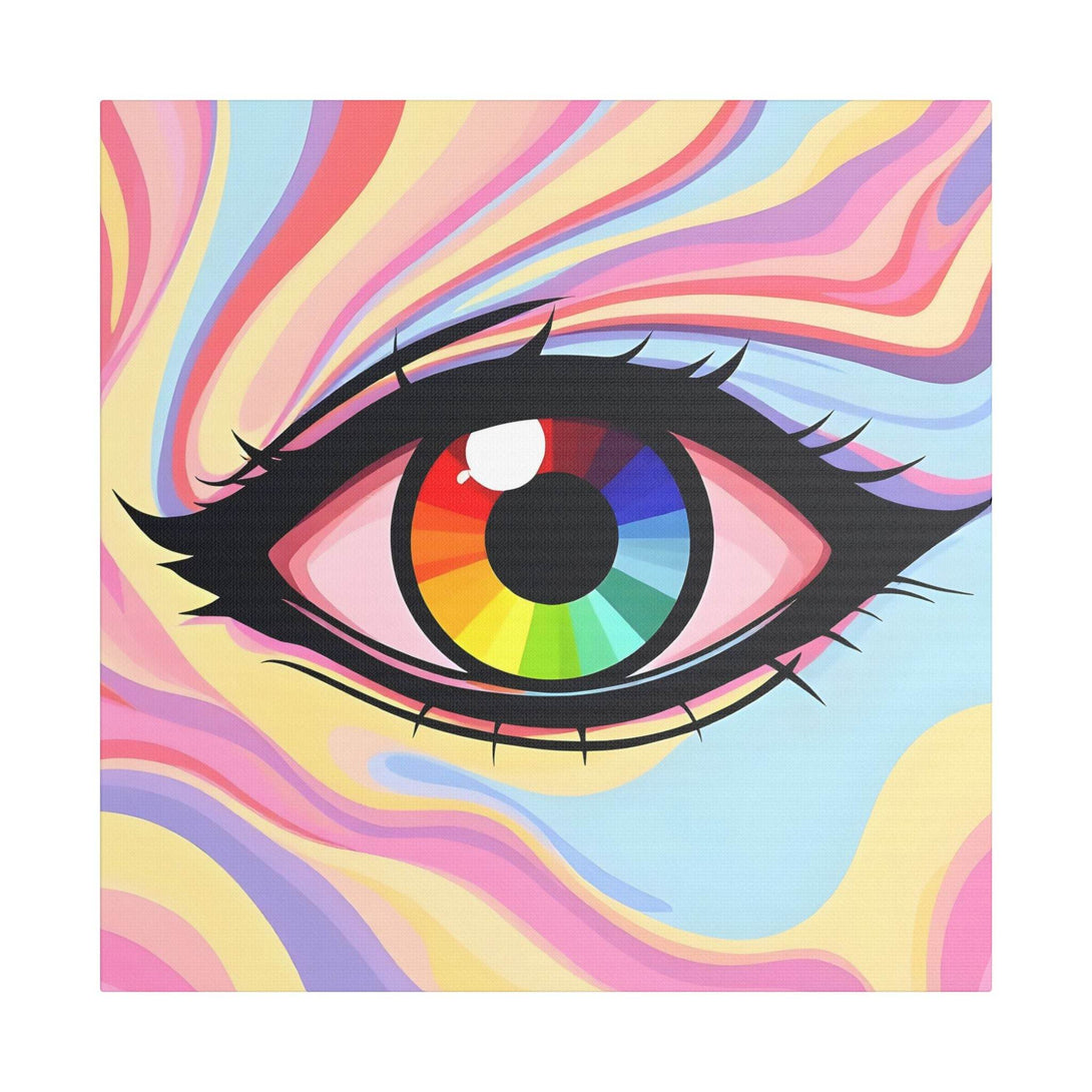 PsEyeFlow #15 - Chromatic Dream. (Satin Canvas, Stretched) - Highdellic