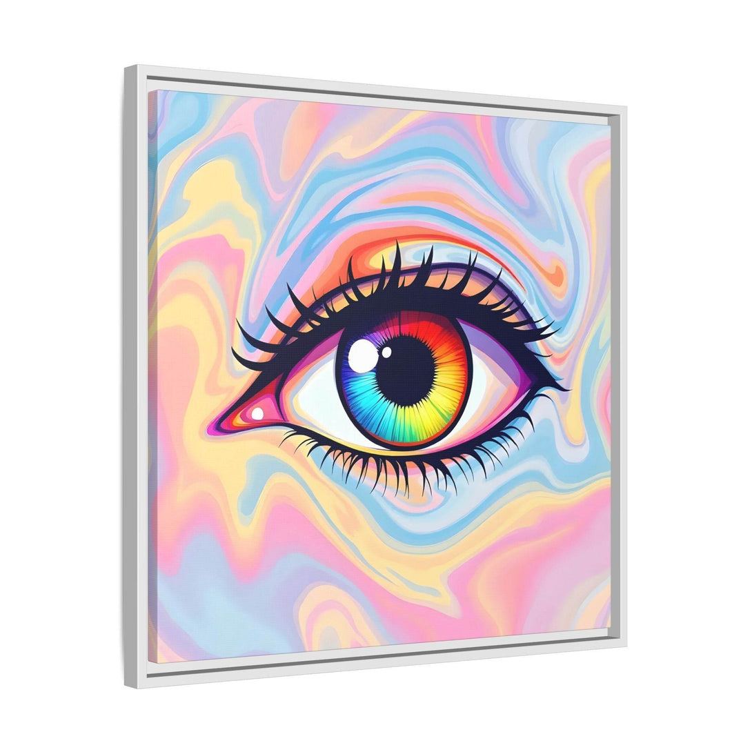 PsEyeFlow #20 - Dreamwave Vision. ( Colorful Framed Matte Canvas Decor ) - Highdellic