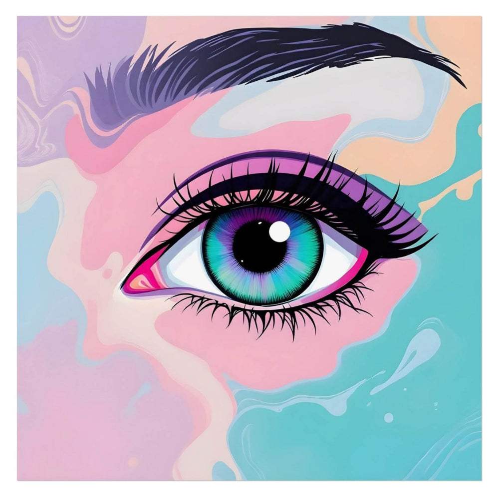 PsEyeFlow #2 – Lucid Gaze on Square Fine Art Poster - Highdellic