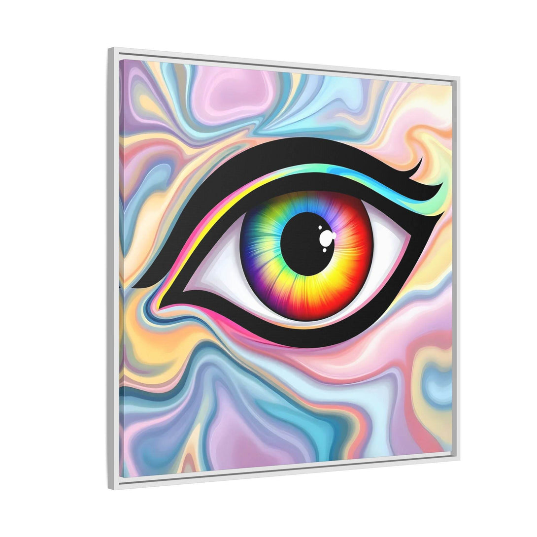 PsEyeFlow #24 - Prism Reflection (Square Matte Canvas, Framed (Multi-color)) - Highdellic