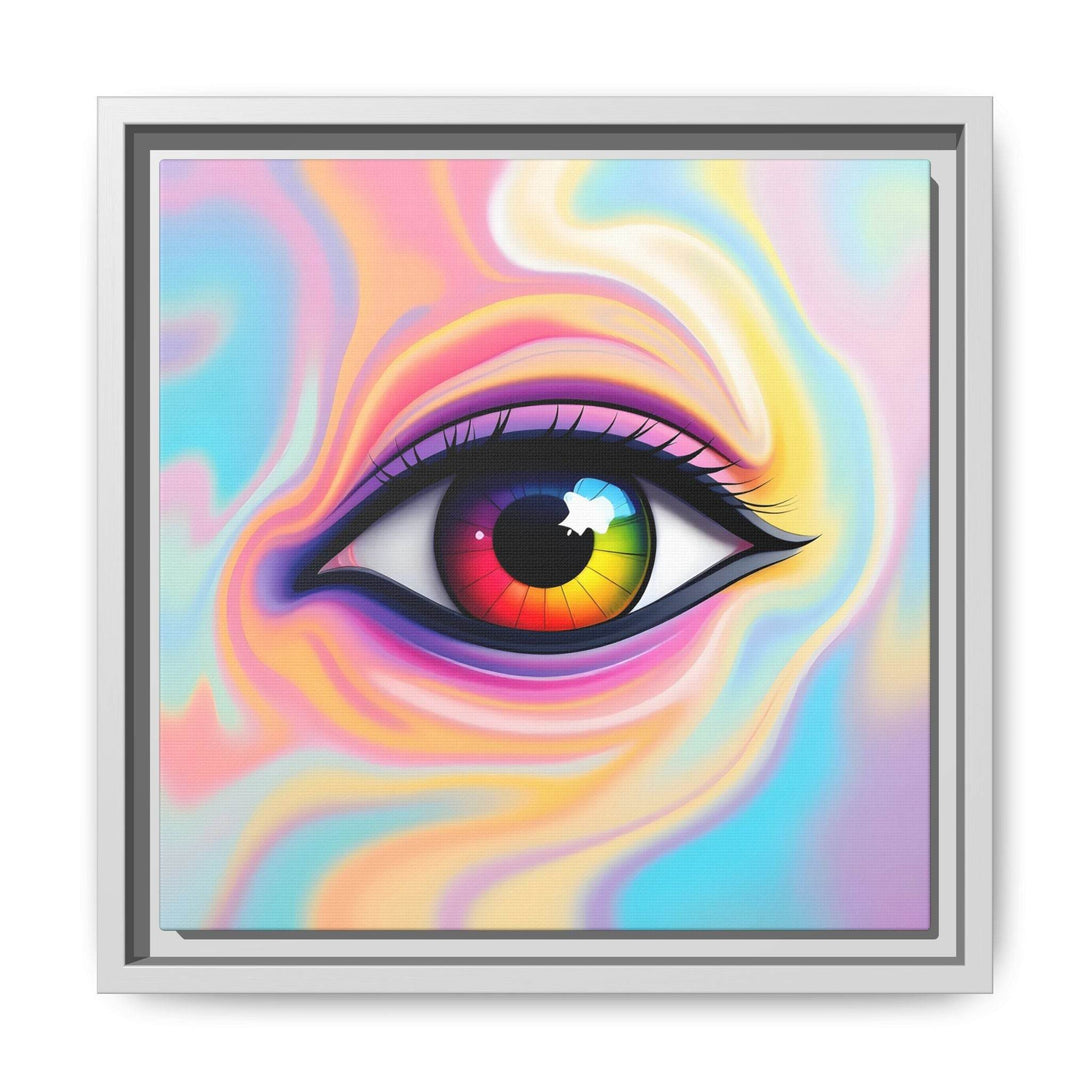 PsEyeFlow #34 – Veil of Visions on Framed Matte Canvas (multi colour) - Highdellic
