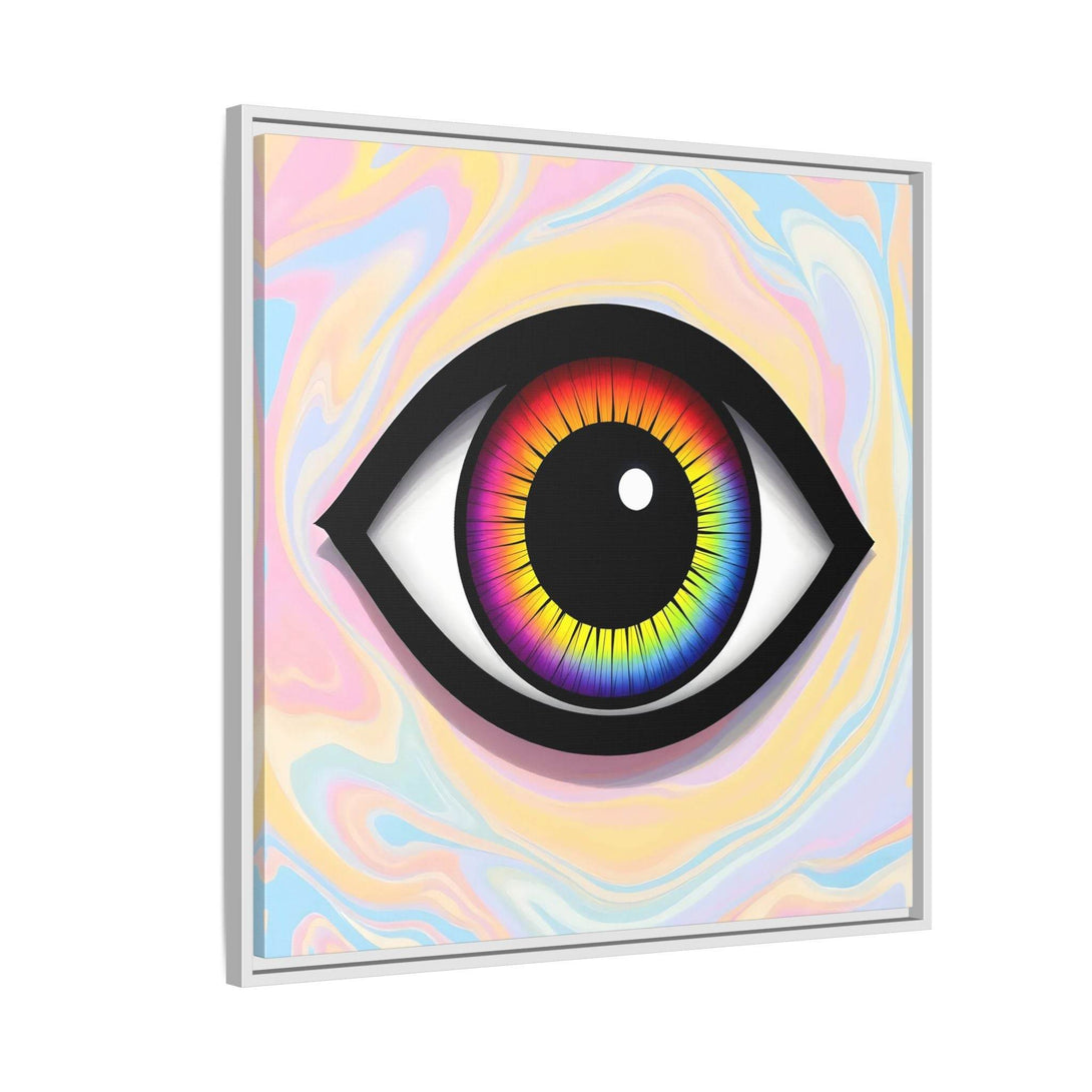 PsEyeFlow #25 - Chromatic Horizon. (Matte Canvas, Framed (Multi-color)) - Highdellic