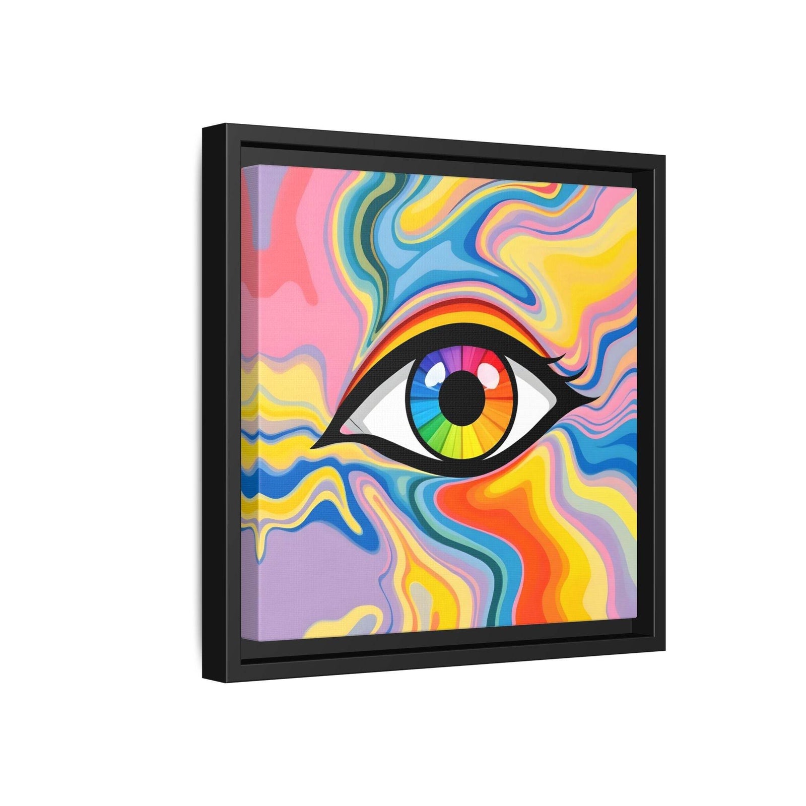 PsEyeFlow #27 - Spectrum Drift. (Matte Canvas, Framed (Multi-color)) - Highdellic