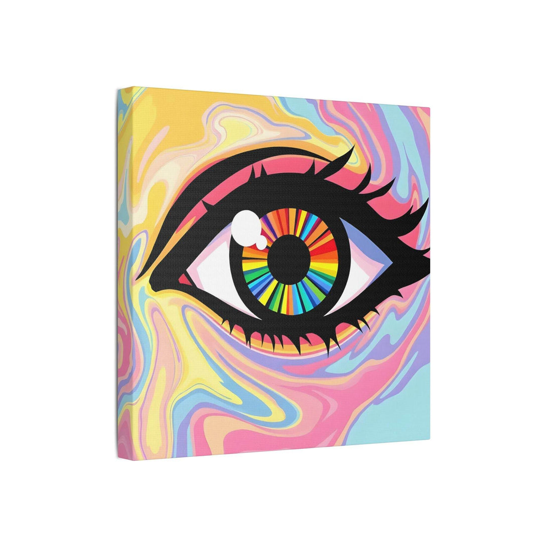 PsEyeFlow #12 - Prismatic Glimpse. (Satin Canvas, Stretched) - Highdellic