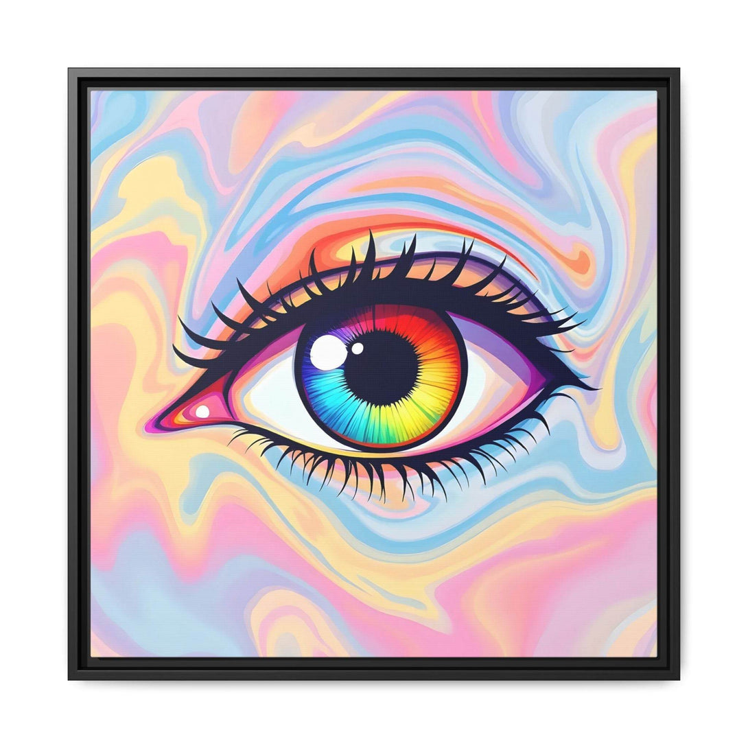 PsEyeFlow #20 - Dreamwave Vision. ( Colorful Framed Matte Canvas Decor ) - Highdellic