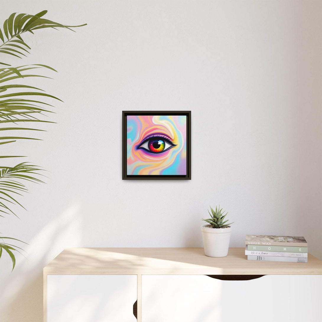 PsEyeFlow #34 – Veil of Visions on Framed Matte Canvas (multi colour) - Highdellic