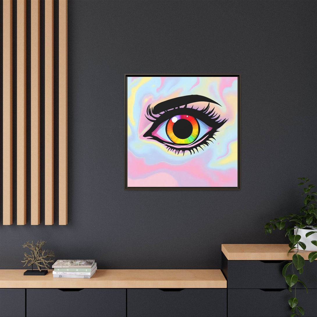 PsEyeFlow #35 - Spectrum Sentinel on Framed Matte Canvas (multi colour) - Highdellic