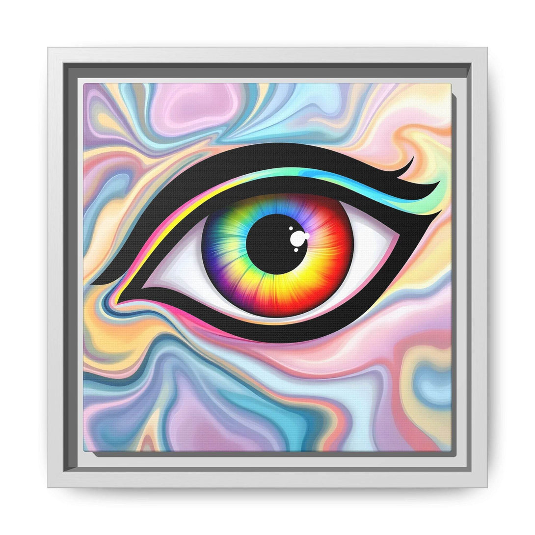 PsEyeFlow #24 - Prism Reflection (Square Matte Canvas, Framed (Multi-color)) - Highdellic