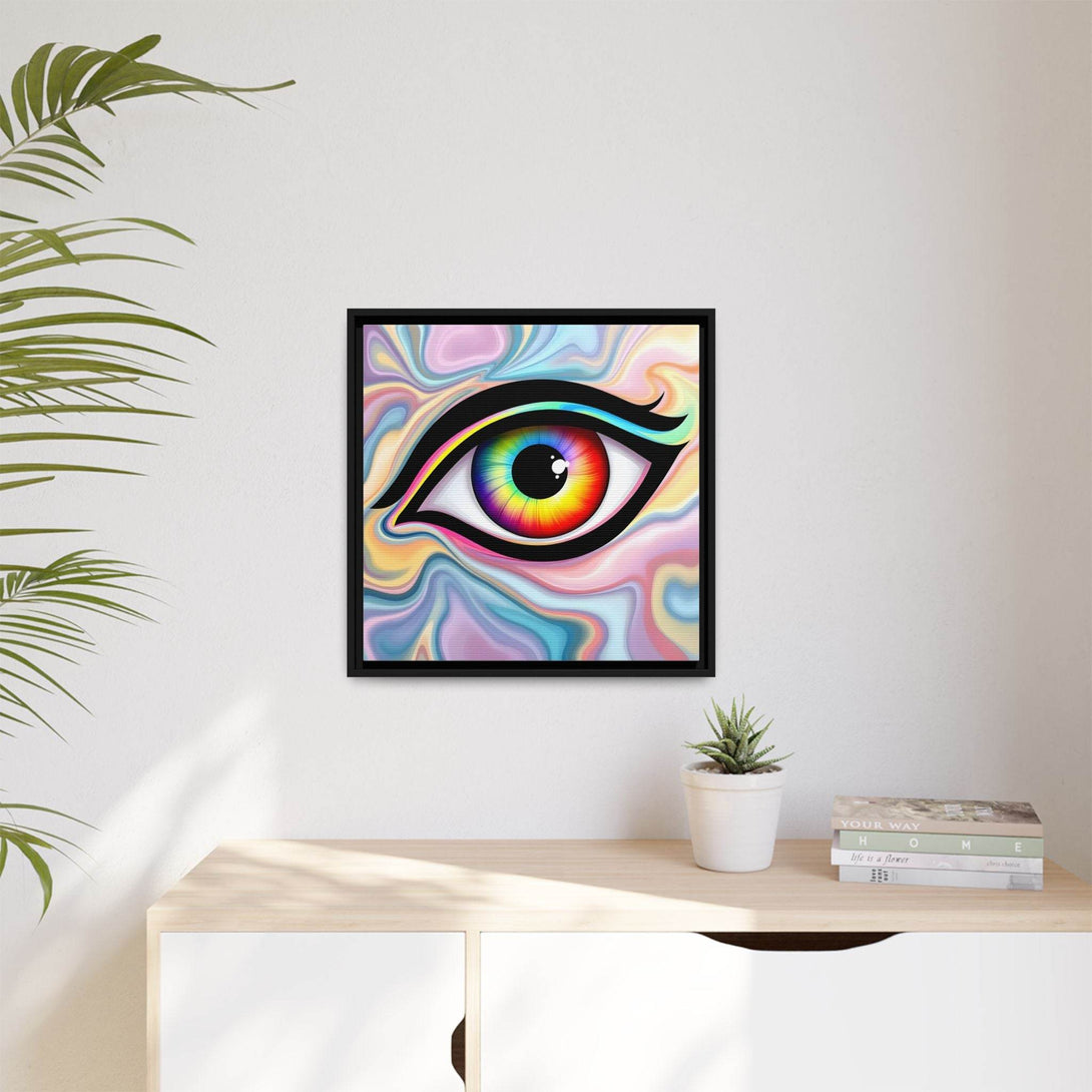 PsEyeFlow #24 - Prism Reflection (Square Matte Canvas, Framed (Multi-color)) - Highdellic