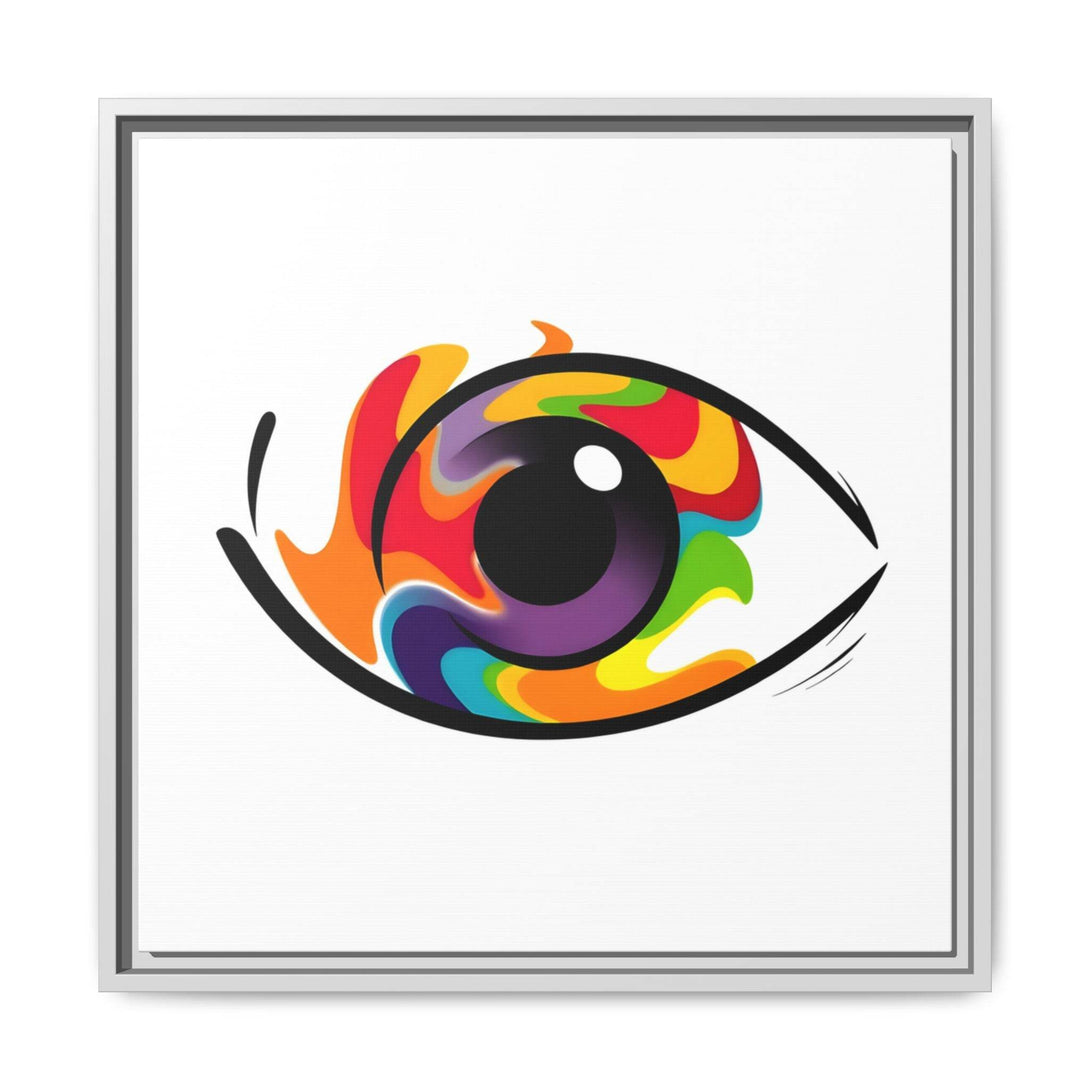 PsEyeGo 3 – Chromatic Flame on Framed Matte Canvas (Multi-color) - Highdellic