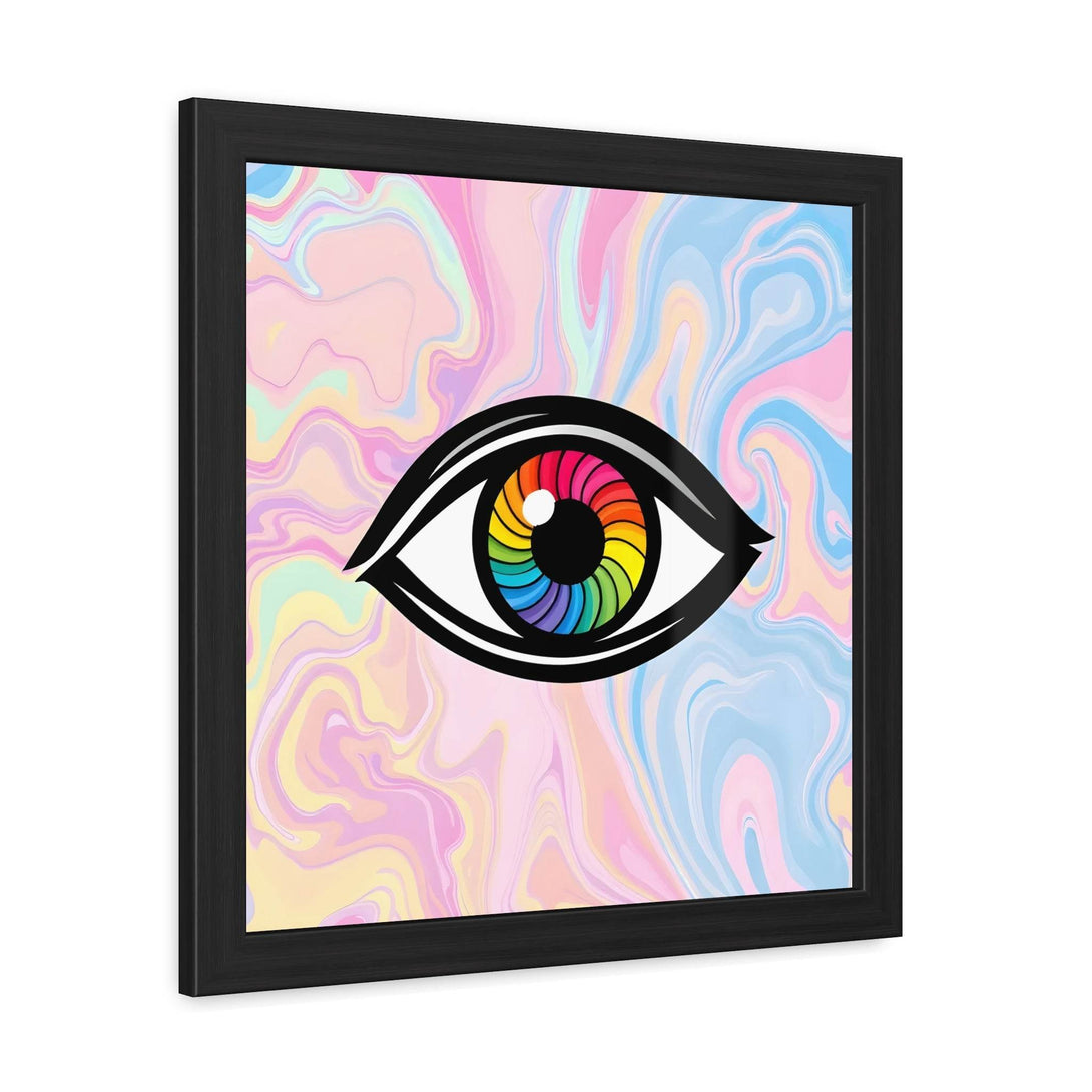 PsEyeFlow #10 - Hypnotic Spectrum. ( wood Framed semi-gloss coated paper ) - Highdellic
