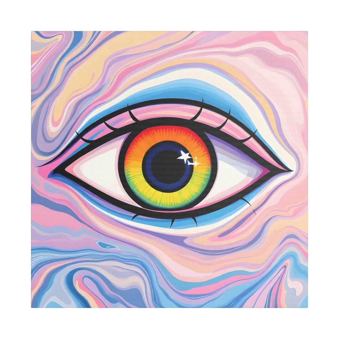 PsEyeFlow #9 - Celestial Stare. (Satin Canvas, Stretched) - Highdellic