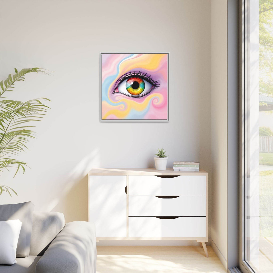 PsEyeFlow #36 – The Whispering Spiral on Framed Matte Canvas - Highdellic