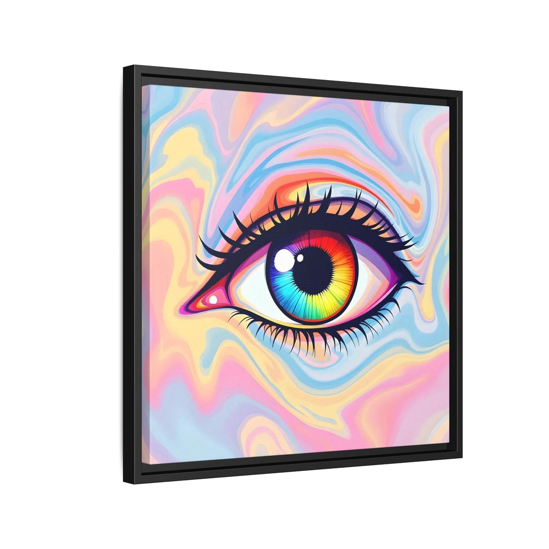PsEyeFlow #20 - Dreamwave Vision. ( Colorful Framed Matte Canvas Decor ) - Highdellic