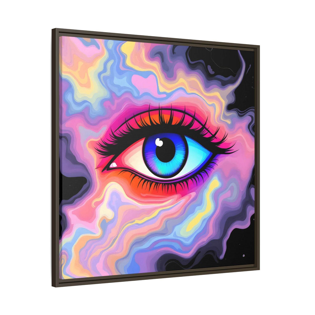 PsEyeFlow #23 - Nebula Gaze ( Colorful Framed Matte Canvas Decor ) - Highdellic