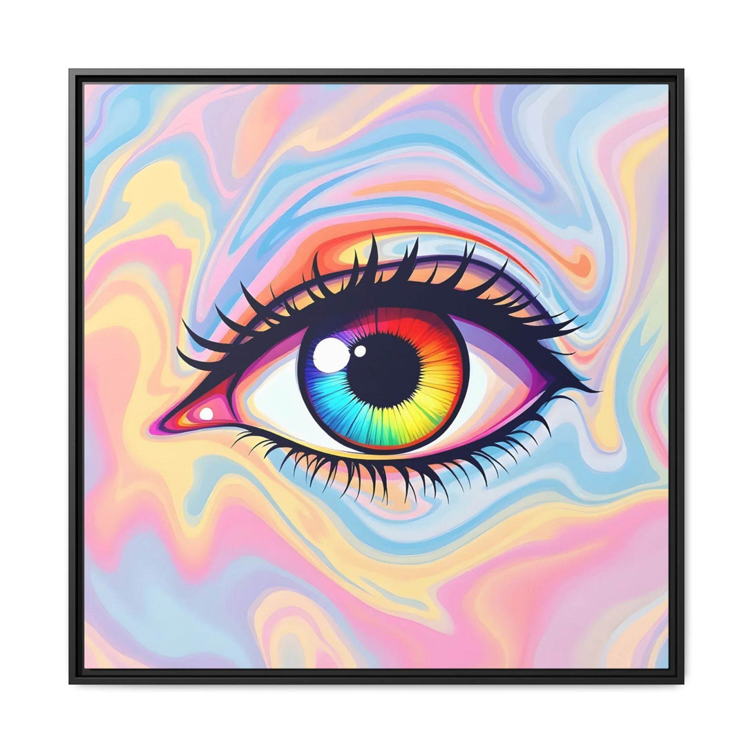 PsEyeFlow #20 - Dreamwave Vision. ( Colorful Framed Matte Canvas Decor ) - Highdellic