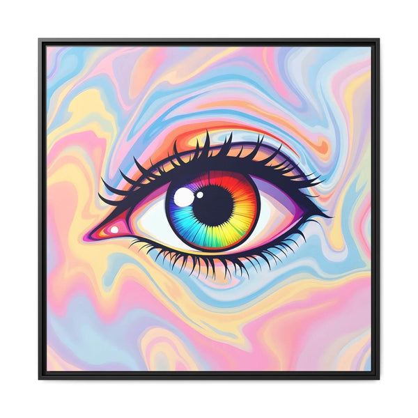 PsEyeFlow #20 - Dreamwave Vision. ( Colorful Framed Matte Canvas Decor ) - Highdellic